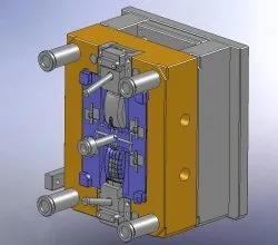 B Side of standard injection mold CAD image